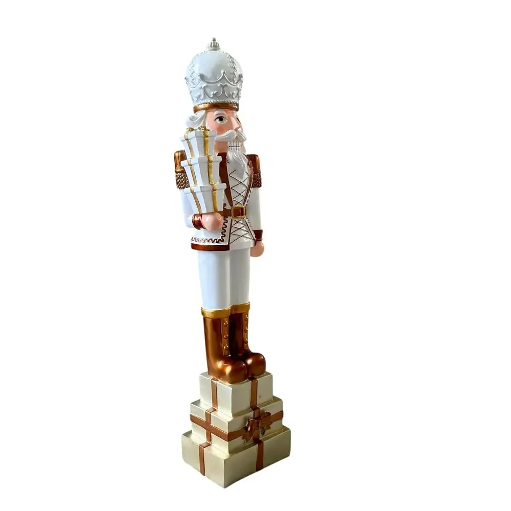 Gold & White Christmas Nutcracker King w/ Gifts 20
